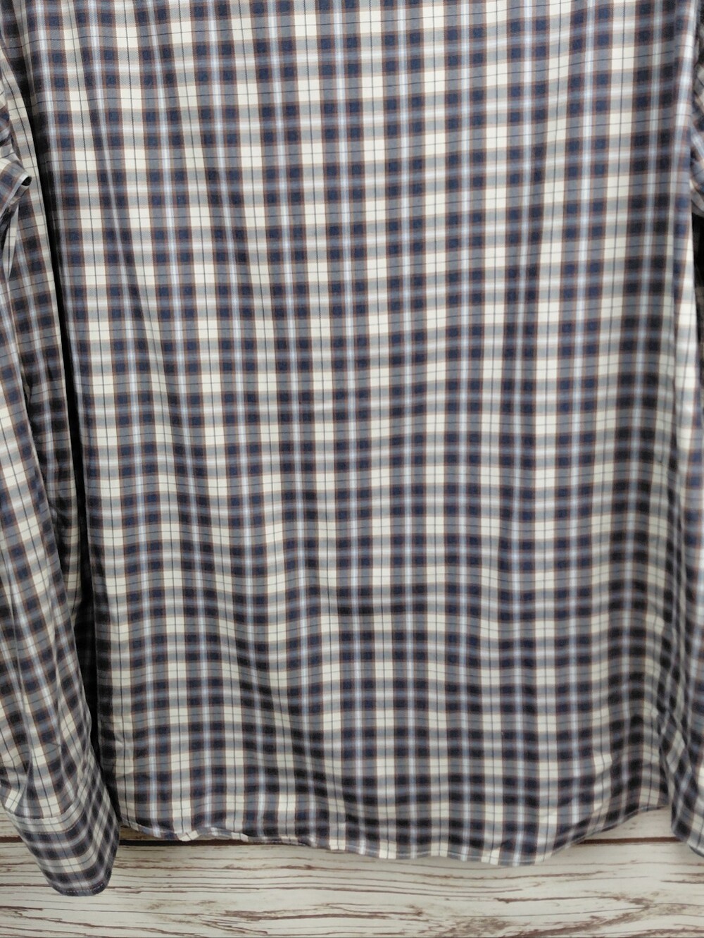 Faherty Mens Large Brown Plaid Long Sleeve The movement Button Down Shirt - Picture 12 of 12